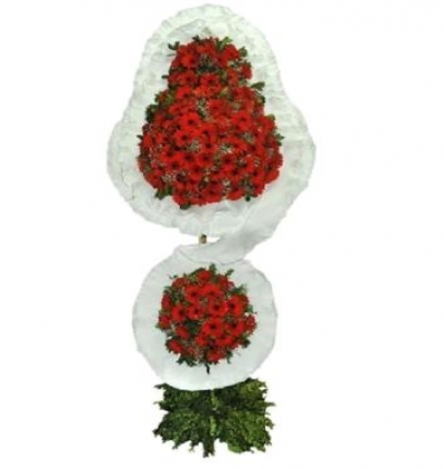  Tekirdağ Çiçek Siparişi 2'li Ayaklı Sepet (Kırmızı)