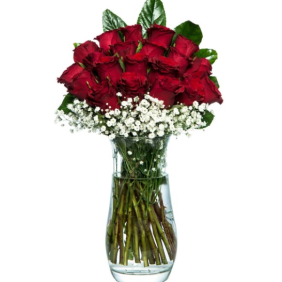  Tekirdağ Çiçek Gönder Silindir Cam Vazoda 20 Kırmızı Gül